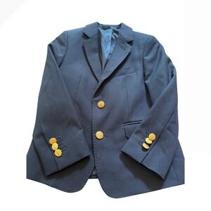 Vineyard Vines Boys Navy Blue 100% Virgin Wool Blazer Sport Coat Size 4T